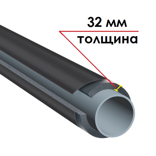 K-FLEX 32x060-1 ST IC CLAD BK трубка теплоизоляционная (К-ФЛЕКС)