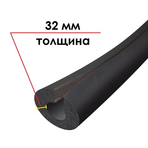 Трубка K-FLEX 32x160-1 ST IN CLAD black